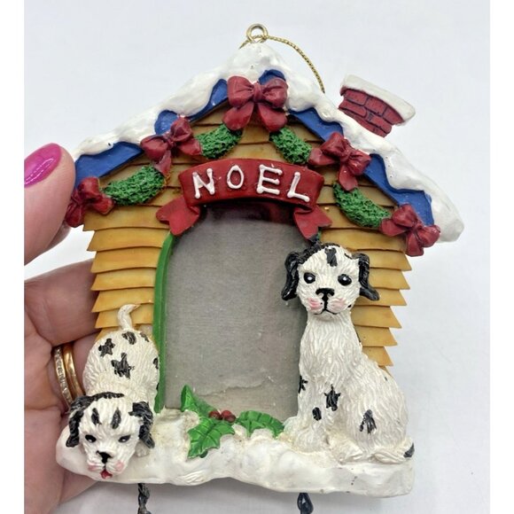 Dog Christmas Ornament I Love My Dog Doghouse Photo Frame Holiday Decor Puppy - Picture 9 of 13